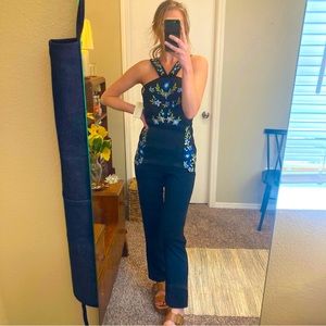 Foxiedox Embroidered Jumpsuit